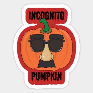 Incognito Pumpkin Tee Sticker
